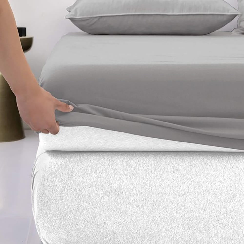 Cotton Fitted Sheet - Grey - TC 150 — view 2