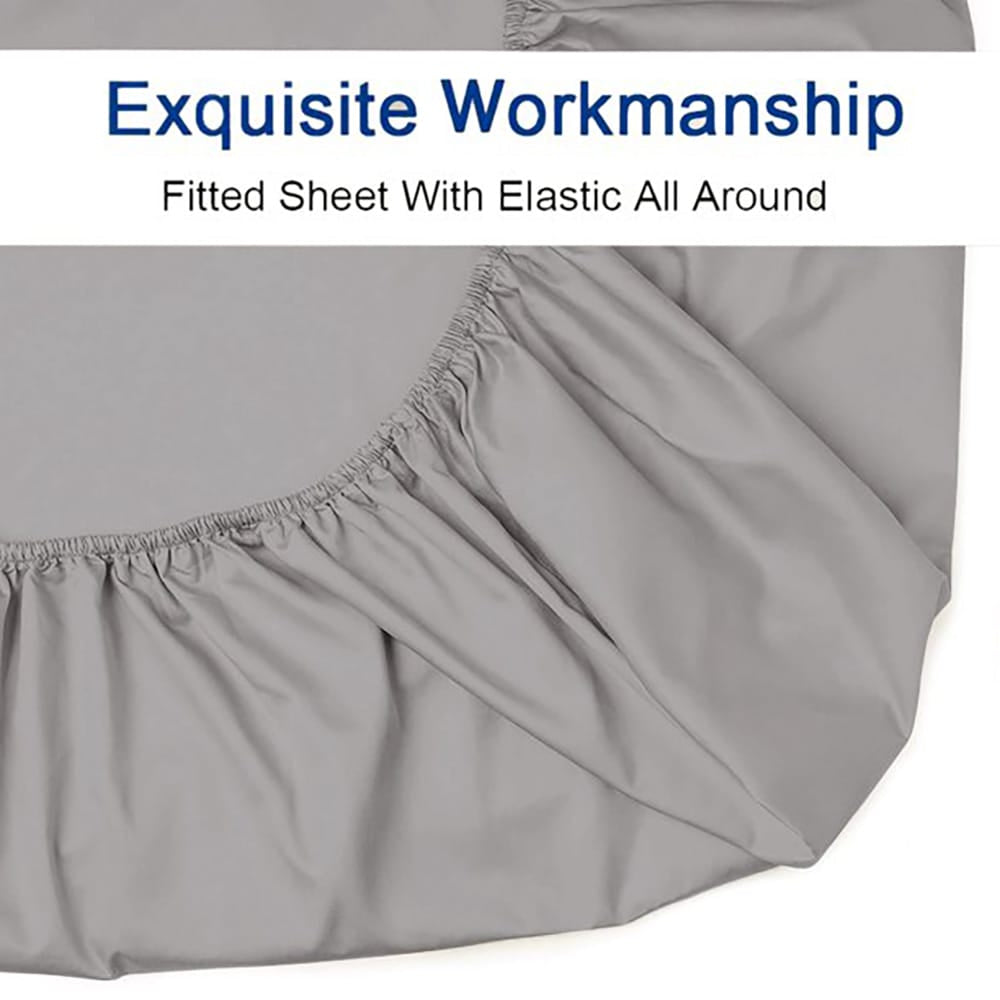 Cotton Fitted Sheet - Grey - TC 150 — view 4