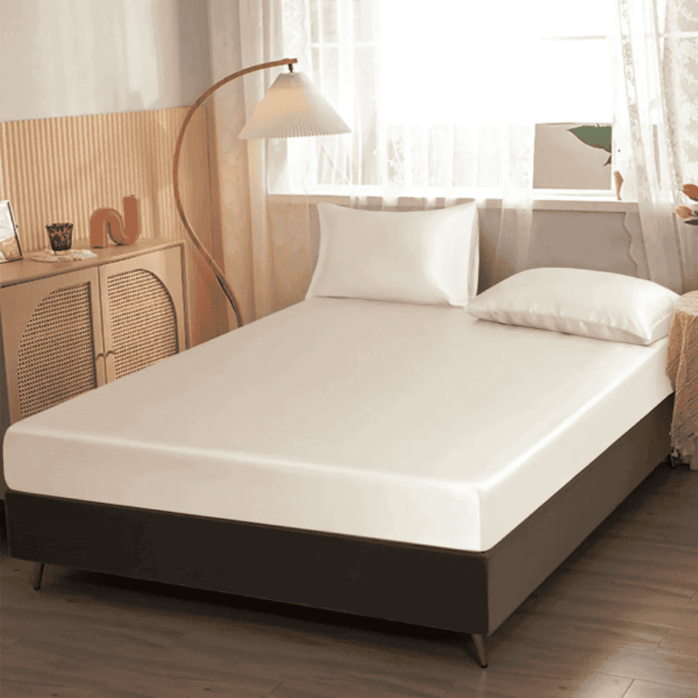 Cotton Fitted Sheet - Off White - TC 150 — Fitted Bed Sheets price in Pakistan
