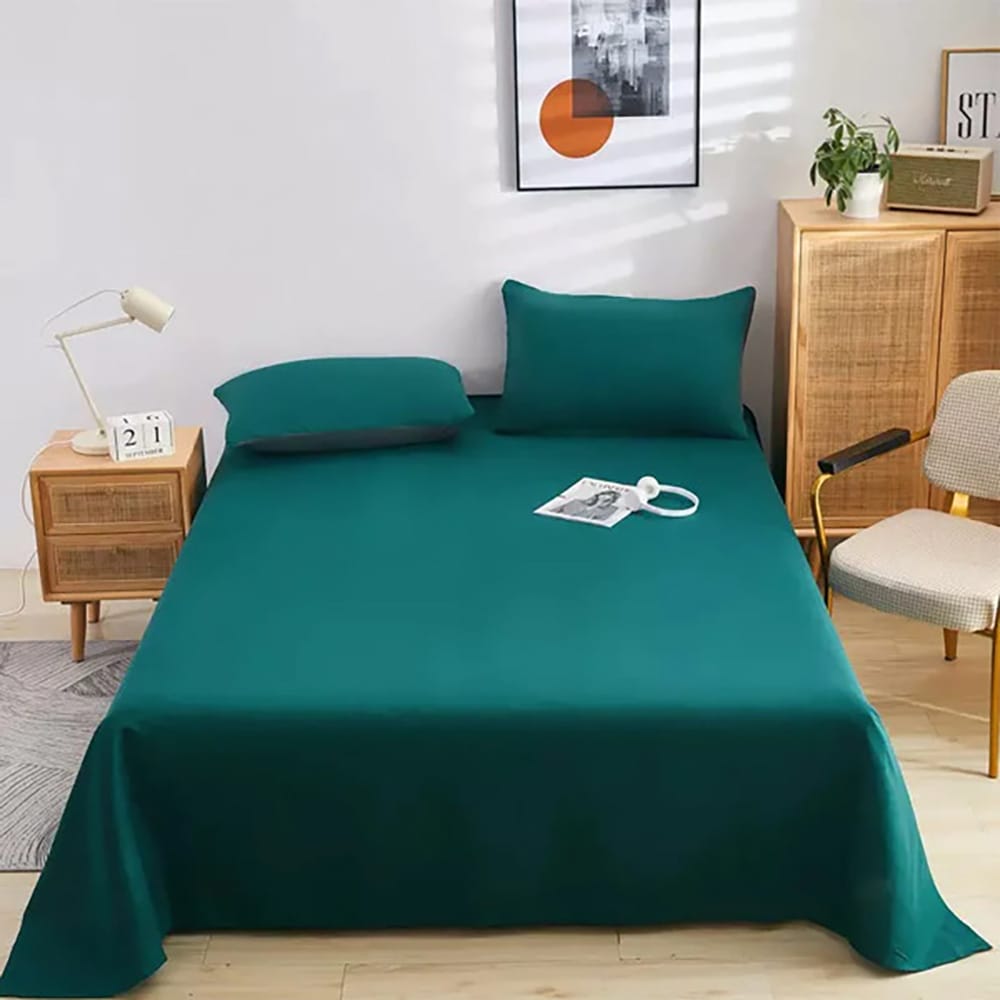 Cotton Sateen Flat Sheet - Emerald Green — Flat Sheets price in Pakistan