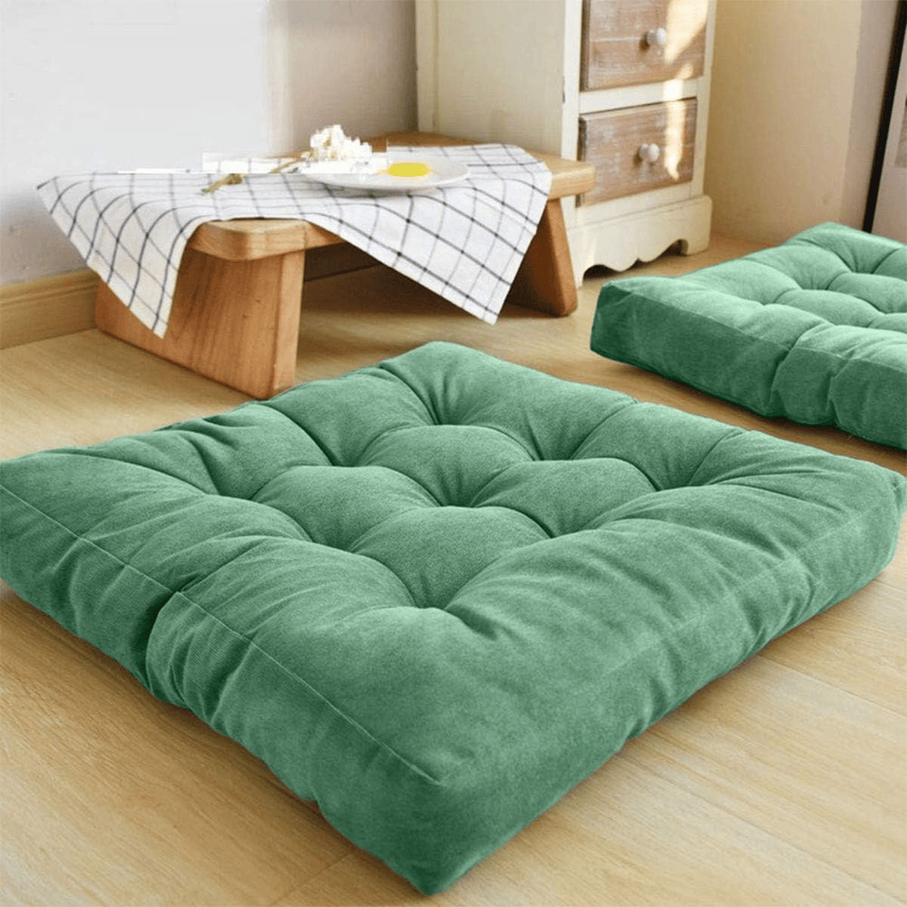 Premium Square Shape Velvet Floor Cushions โ Turquoise โ Floor Cushions price in Pakistan