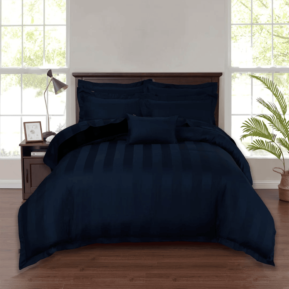 Premium Hotel Bedding - Blue - Cotton Satin TC250 โ Hotel Bedding price in Pakistan
