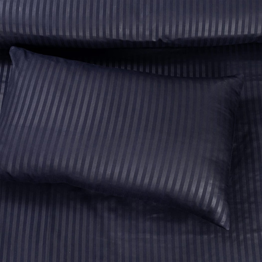 Premium Hotel Bedding Narrow Strips - Blue - Cotton Satin TC250 — view 3