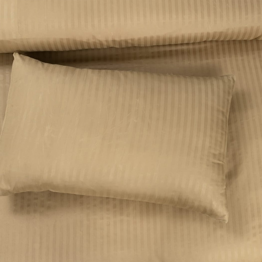 Premium Hotel Bedding Narrow Strips - Yellow - Cotton Satin TC250 — view 2