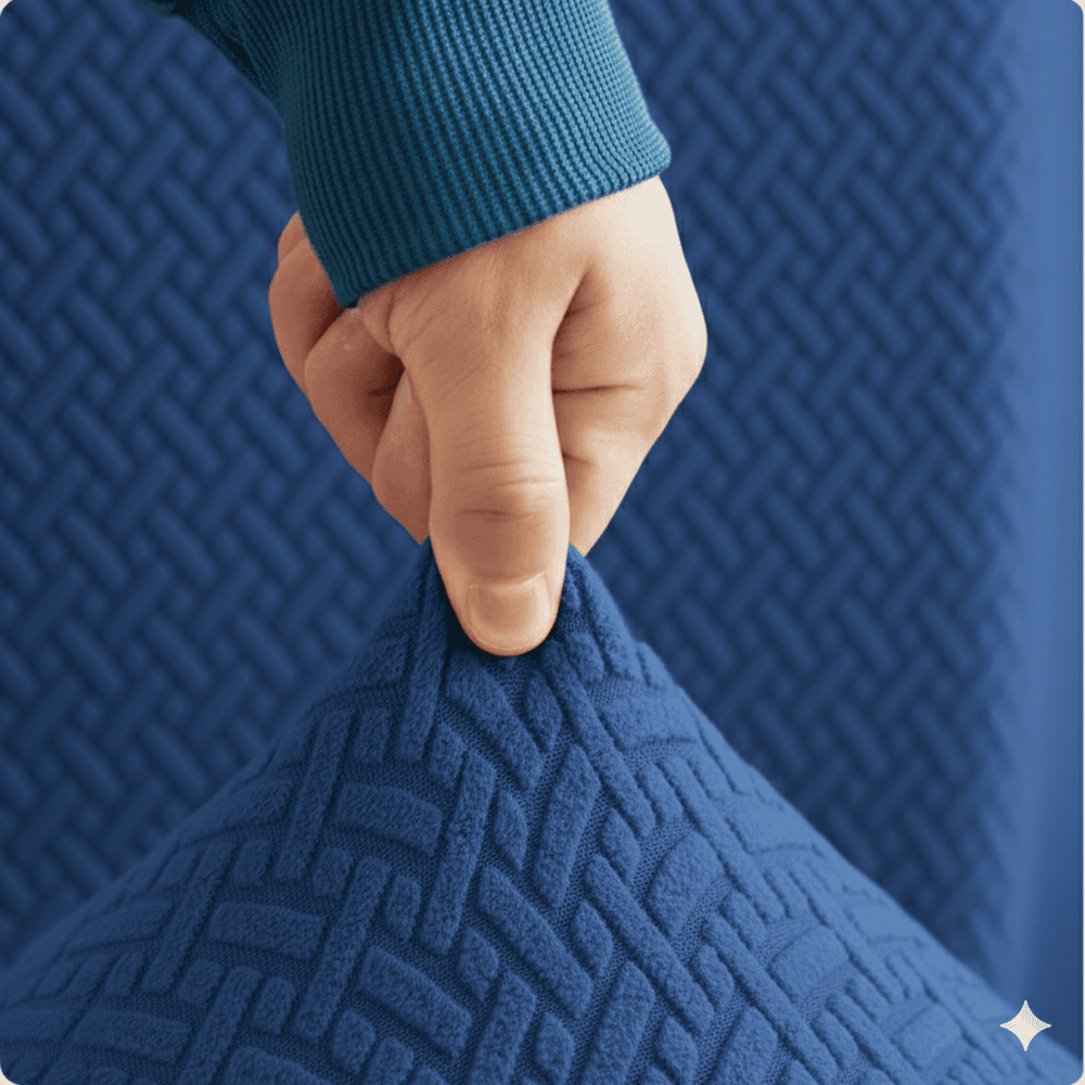 Jacquard Sofa Cover - Blue — view 2