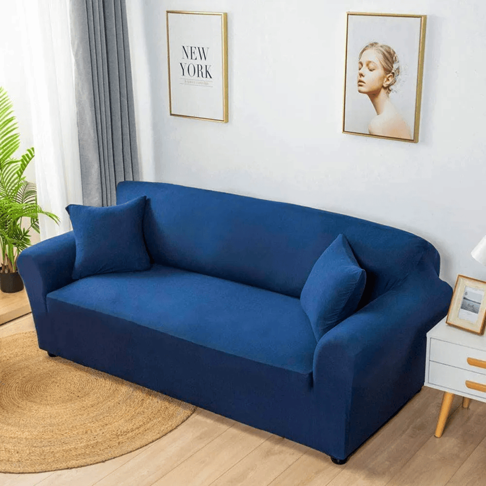 Jersey Sofa Cover - Blue — Jersey Sofa Covers price in Pakistan