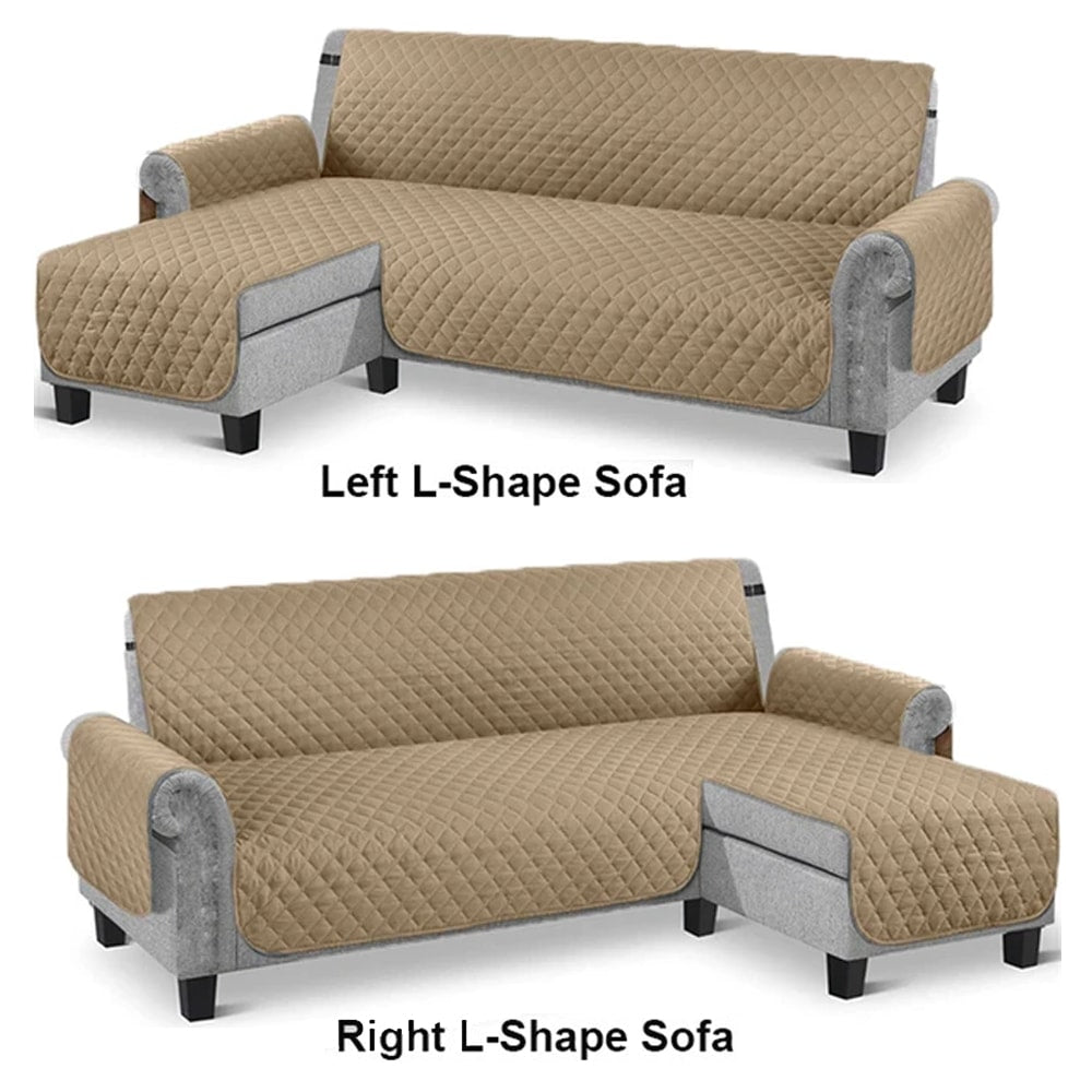 L-Shape Sofa Cover - Beige — L Shape Sofa Covers price in Pakistan