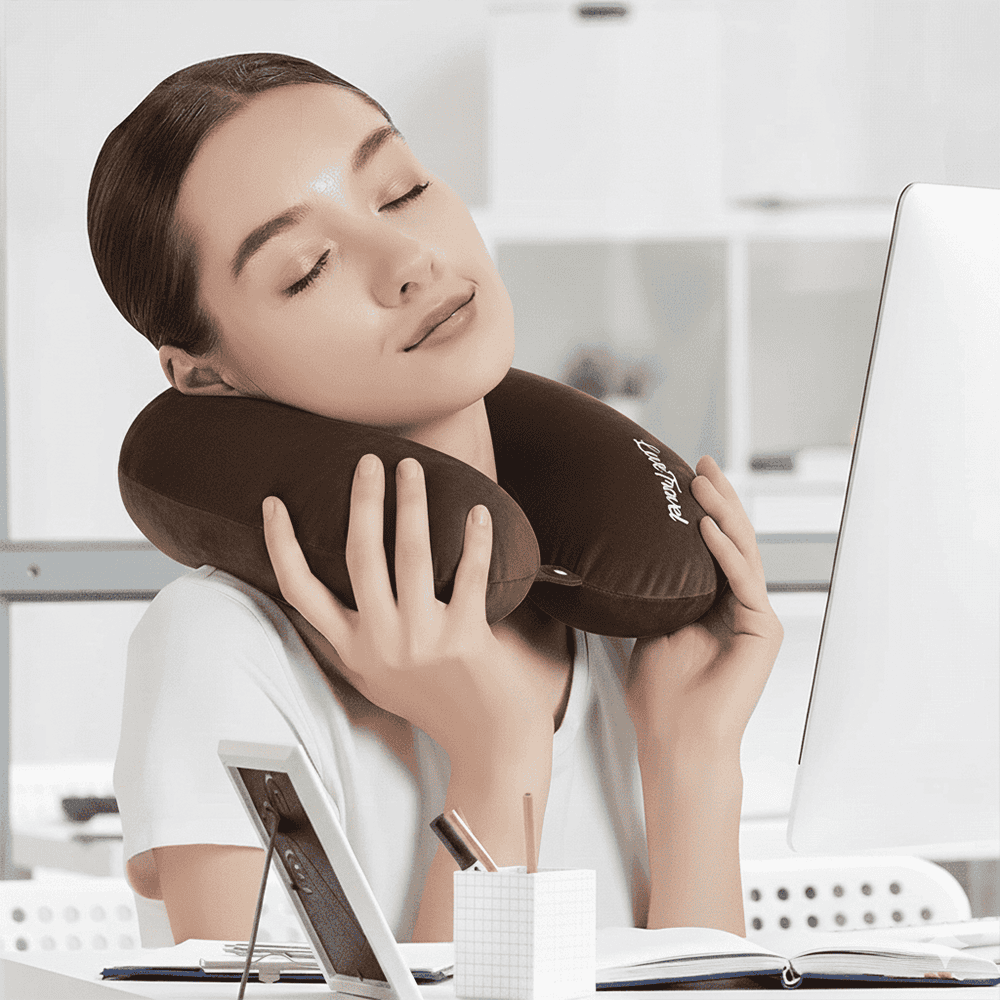 Neck Rest Pillow - Brown โ Neck Rest Pillows price in Pakistan