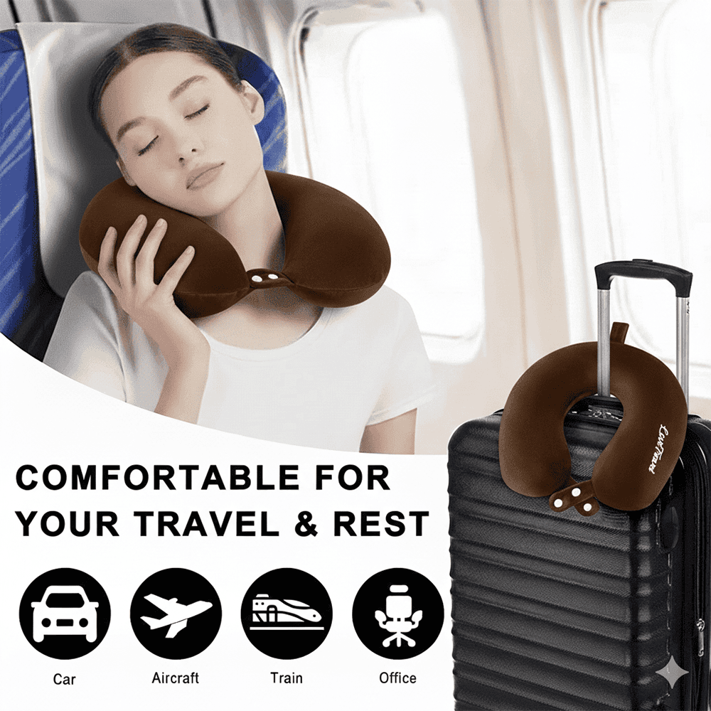 Neck Rest Pillow - Brown — view 2