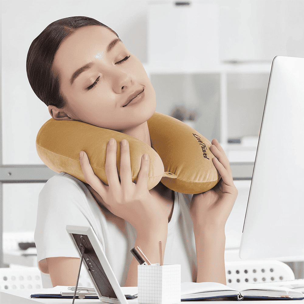 Neck Rest Pillow - Golden โ Neck Rest Pillows price in Pakistan