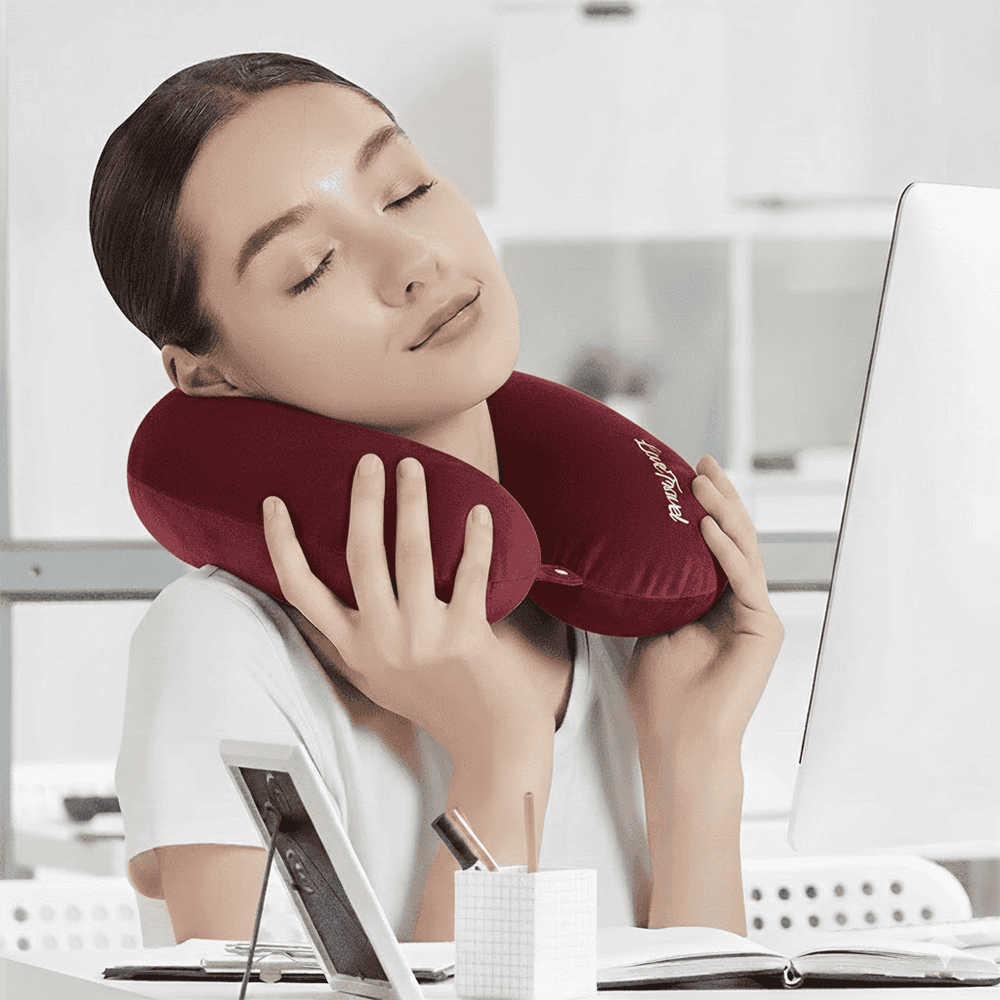 Neck Rest Pillow - Red โ Neck Rest Pillows price in Pakistan