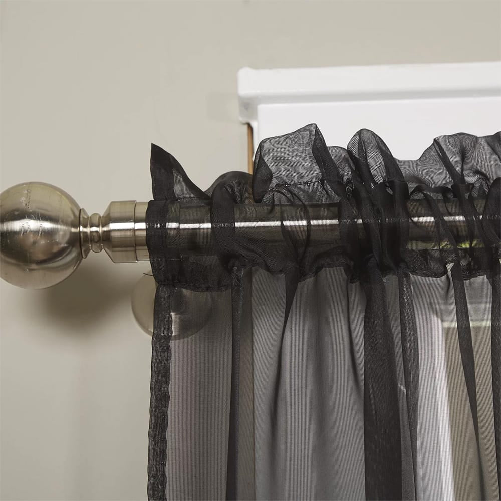 Net Curtains Polyester Sheer Panel - Black — view 2