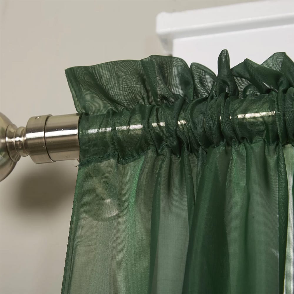 Net Curtains Polyester Sheer Panel - Green — view 2