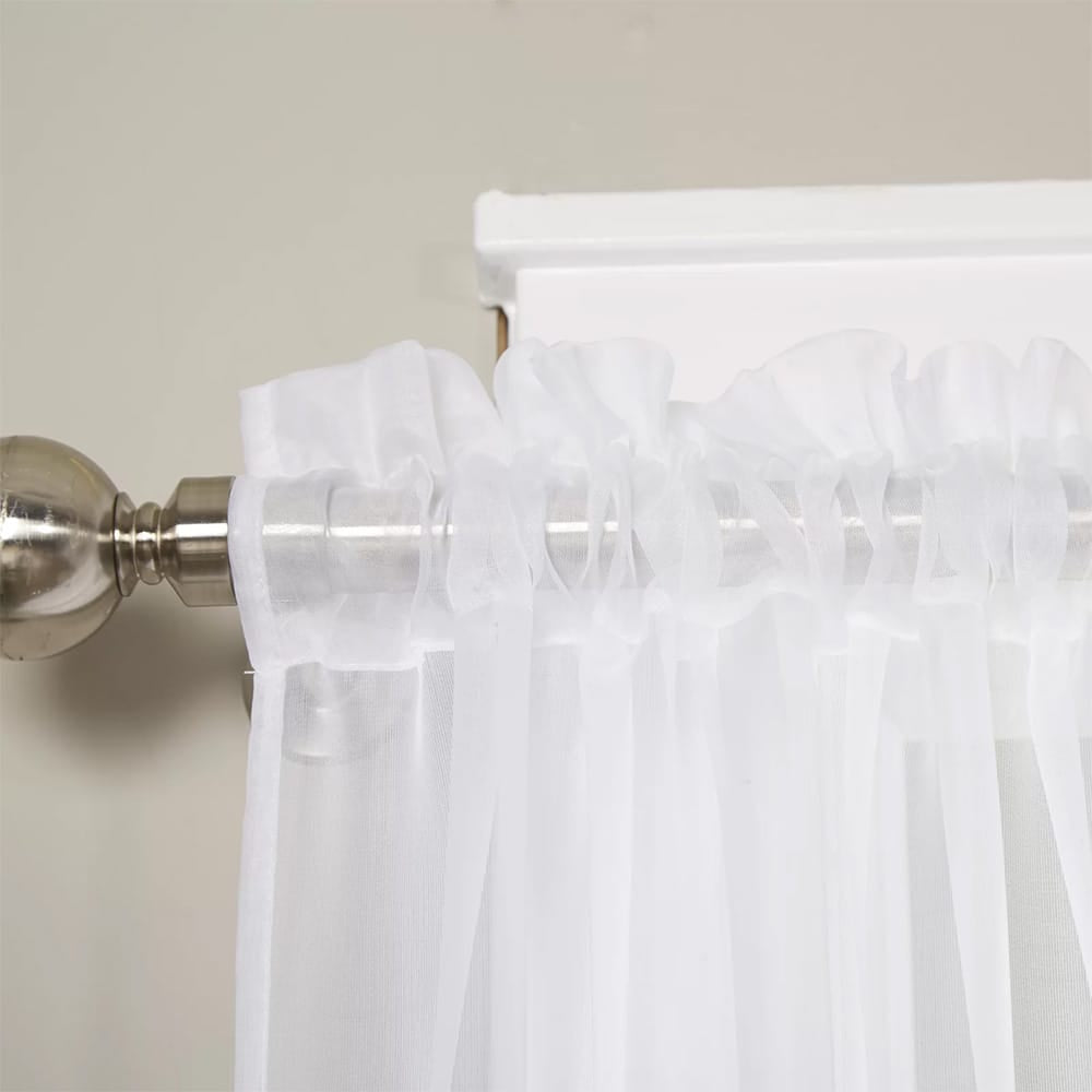 Net Curtains Polyester Sheer Panel - White — view 4