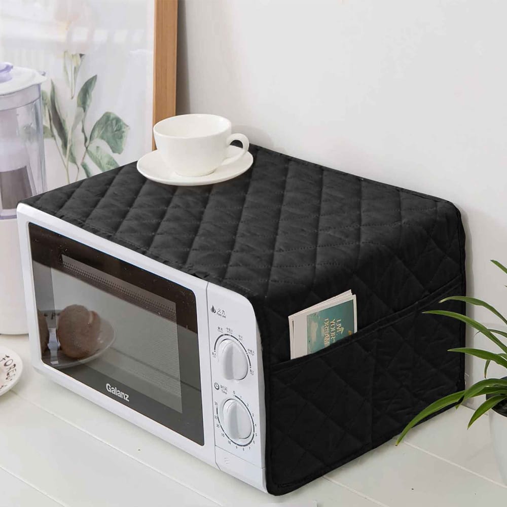 Quilted Microwave Oven Cover - Black — Oven Covers price in Pakistan