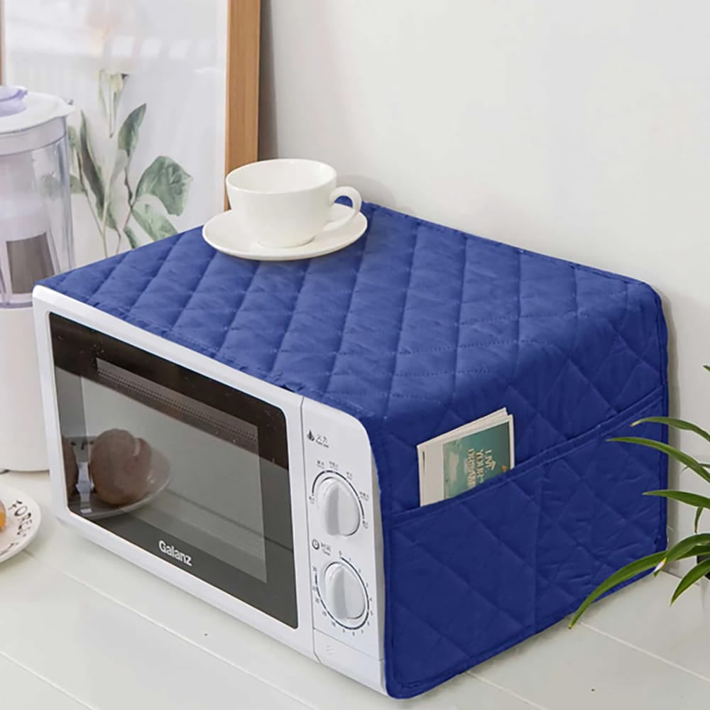 Quilted Microwave Oven Cover - Blue — Oven Covers price in Pakistan