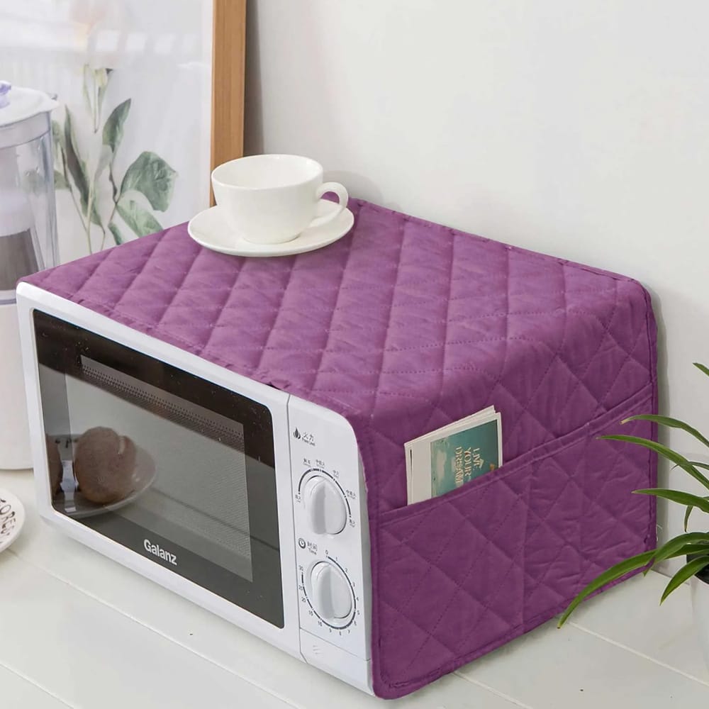 Quilted Microwave Oven Cover - Purple — Oven Covers price in Pakistan