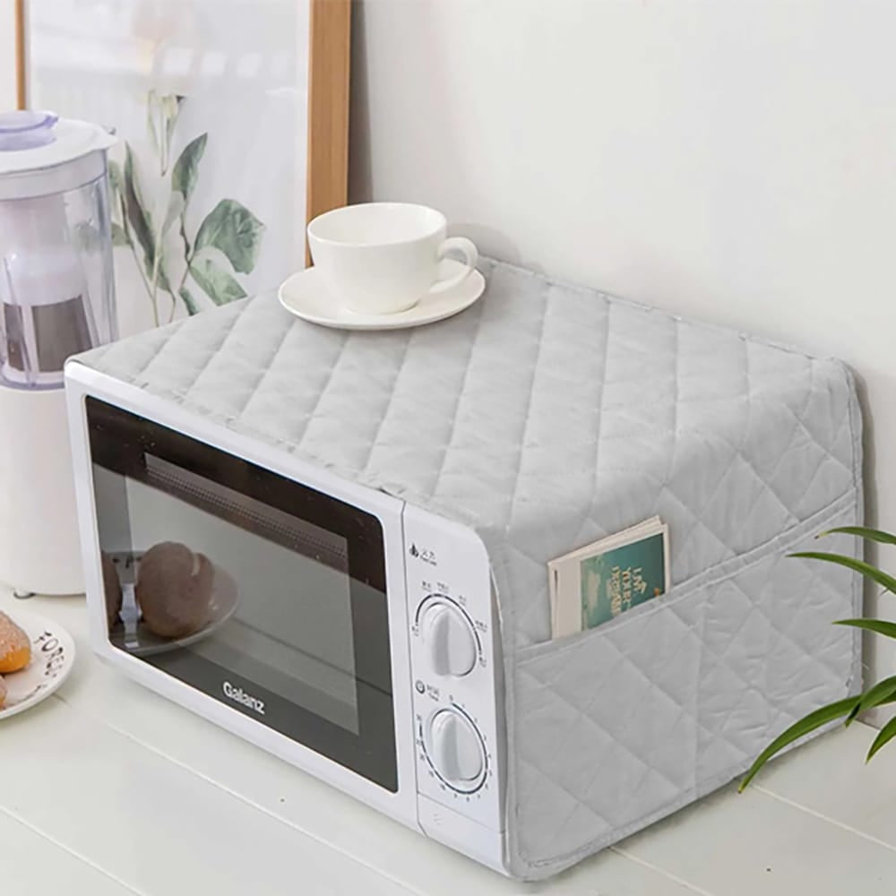 Quilted Microwave Oven Cover - Silver — Oven Covers price in Pakistan