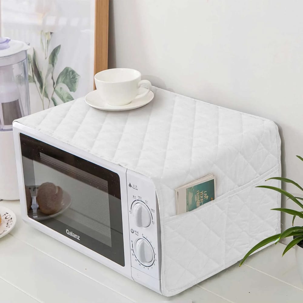 Quilted Microwave Oven Cover - White — Oven Covers price in Pakistan