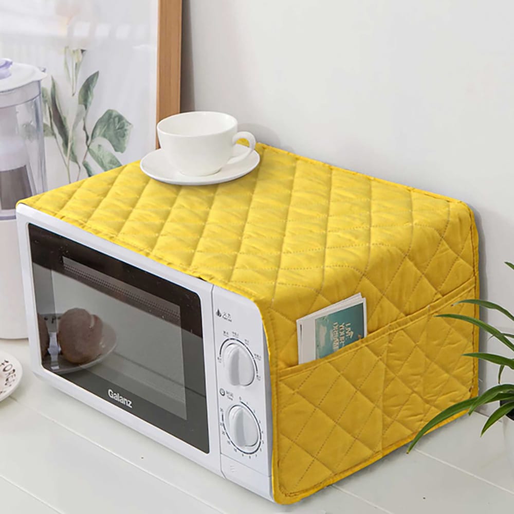 Quilted Microwave Oven Cover - Yellow — Oven Covers price in Pakistan