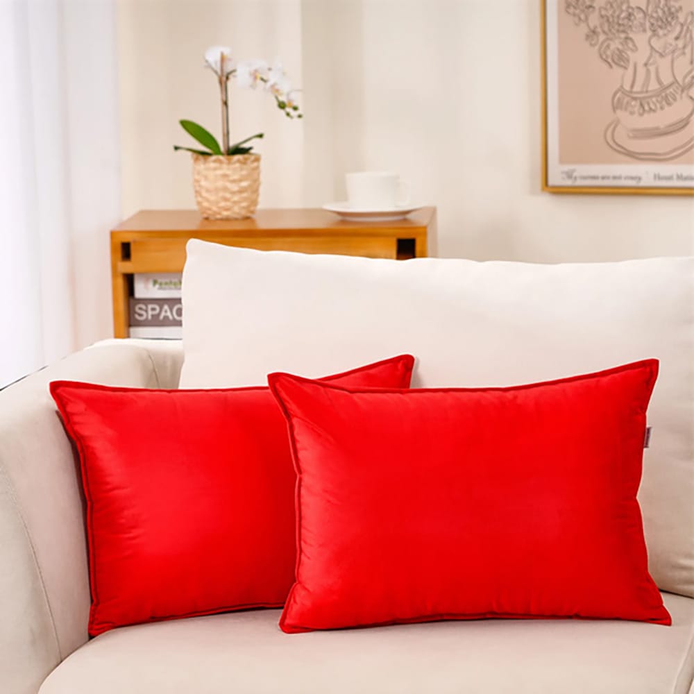 Premium Silk Pillow Covers β Red β Pillow Covers price in Pakistan