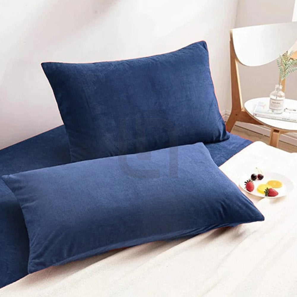 Premium Velvet Pillow Covers - Blue — Pillow Covers price in Pakistan