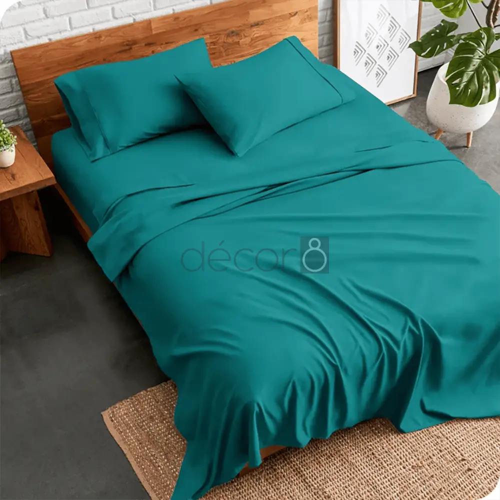 Cotton Plain Bed Sheet - Emerald โ Plain Bed Sheets price in Pakistan