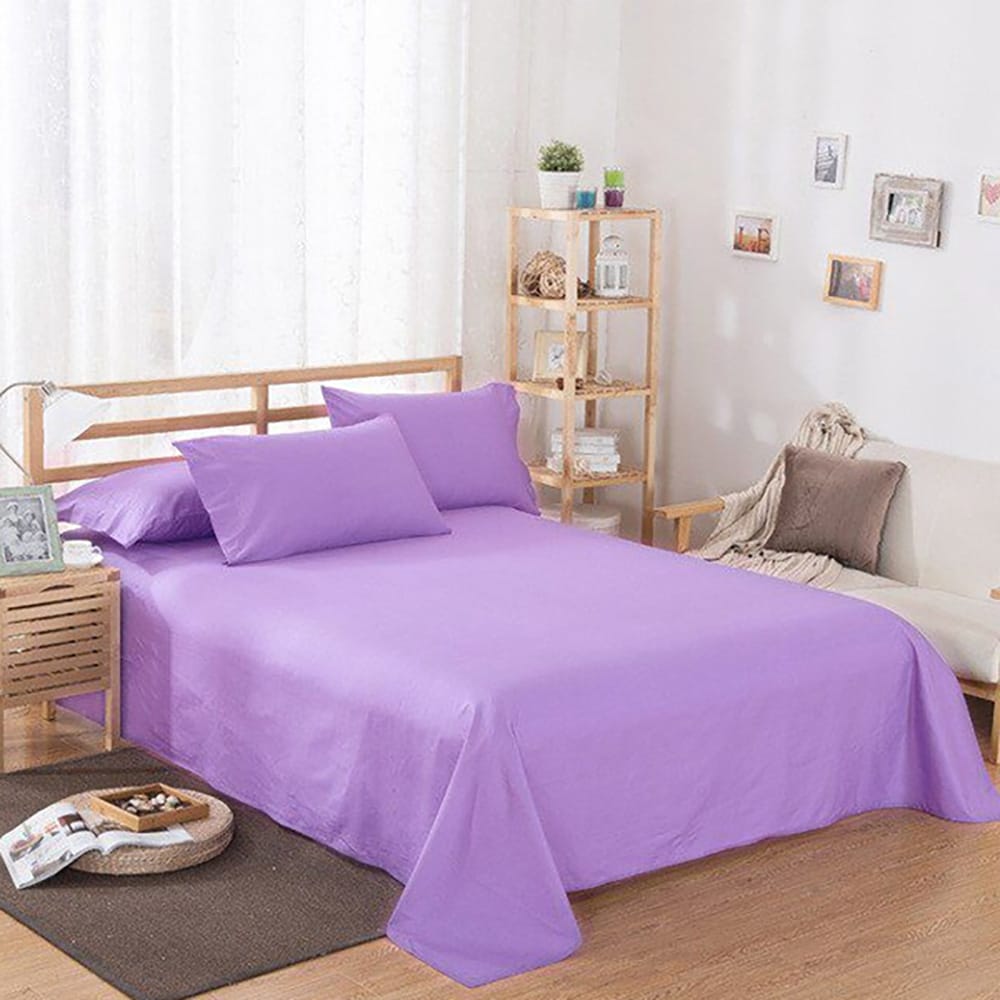 Plain Bed Sheet - Purple — Plain Bed Sheets price in Pakistan