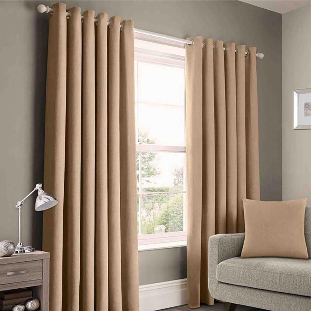 Plain Cotton Curtain - Beige — Plain Curtains price in Pakistan