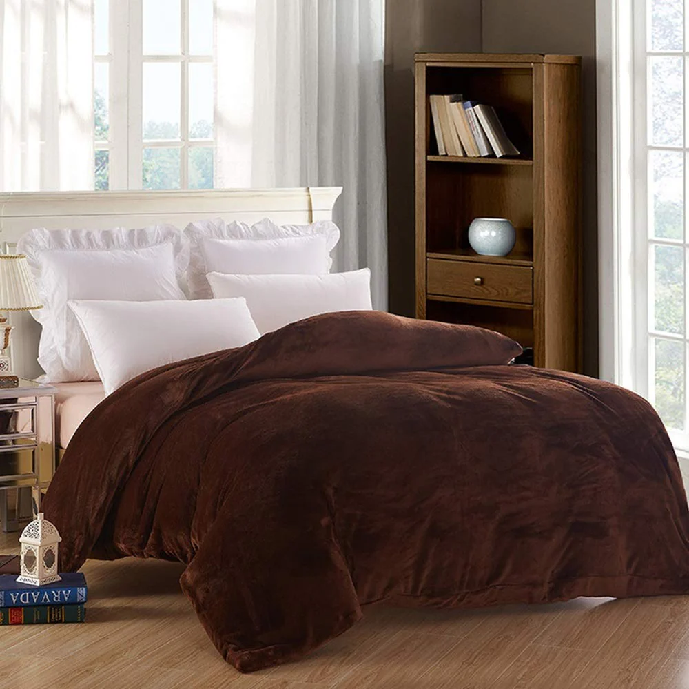 Reversible Velvet Quilt Cover - Brown — Quilt Covers price in Pakistan