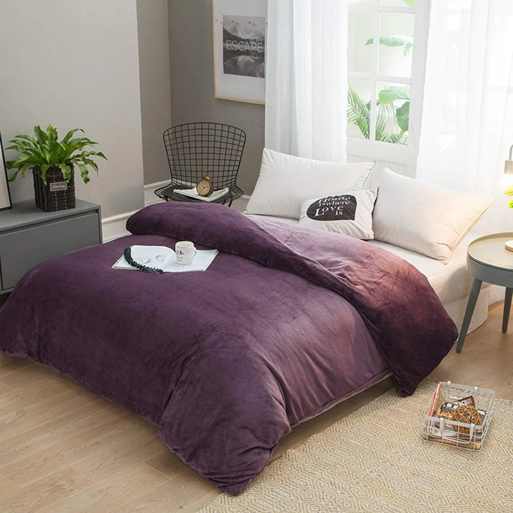 Reversible Velvet Quilt Cover - Purple — Quilt Covers price in Pakistan