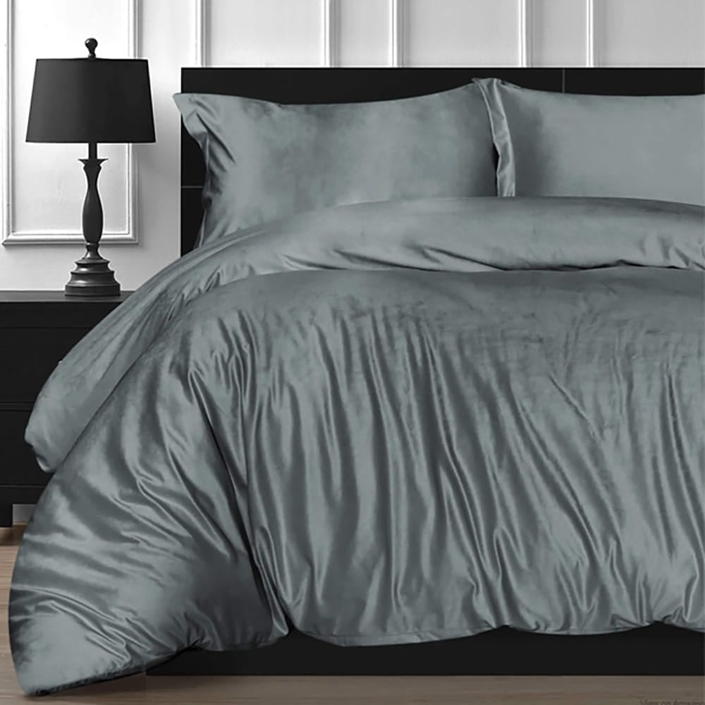 Velvet Quilt Cover - Ash — Quilt Covers price in Pakistan