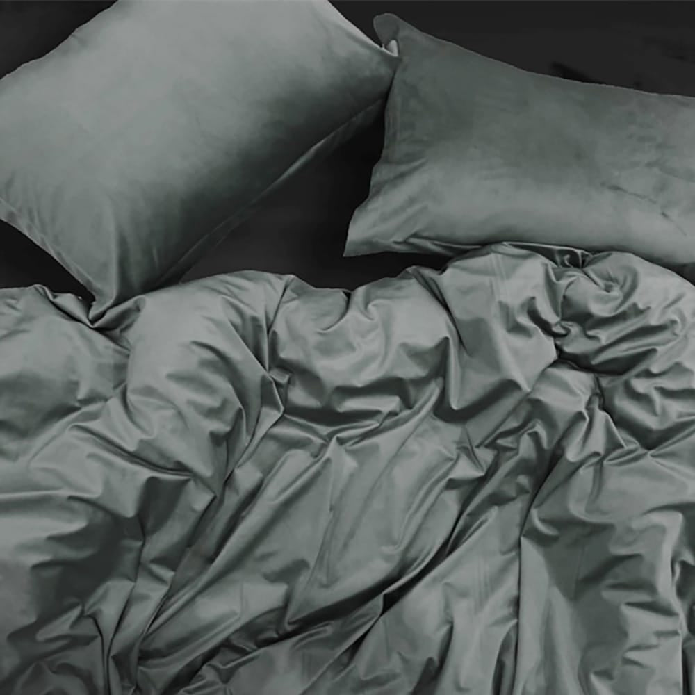 Velvet Quilt Cover - Ash — view 2