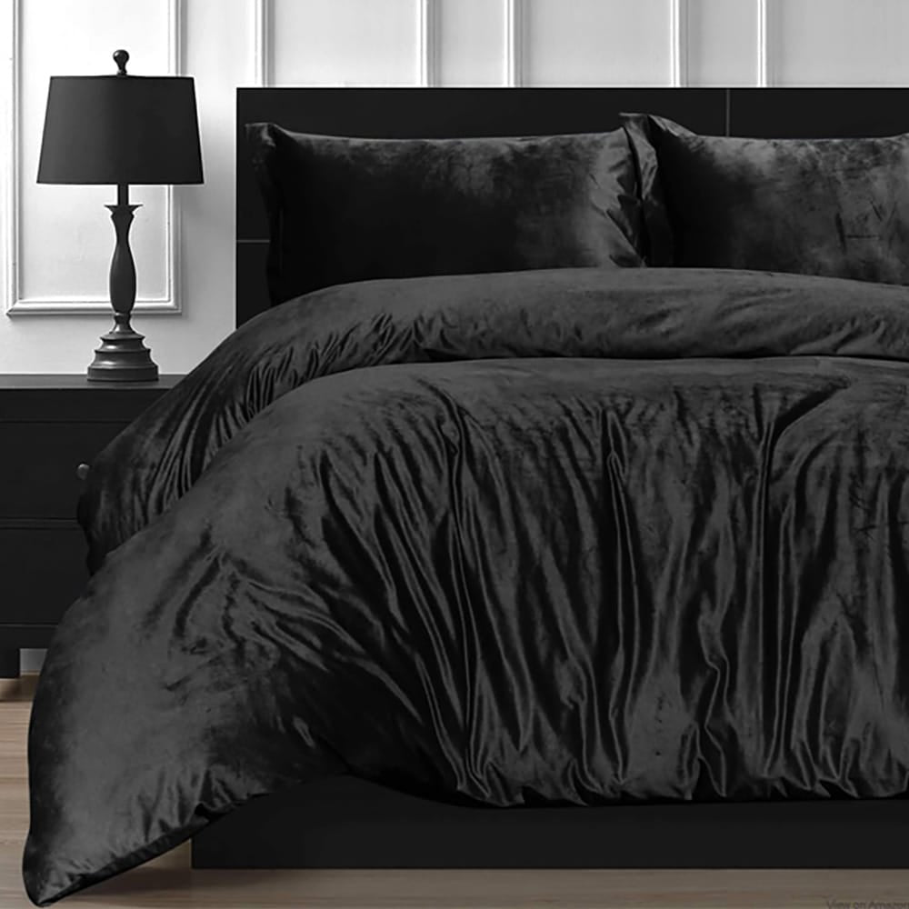 Velvet Quilt Cover - Black — Quilt Covers price in Pakistan
