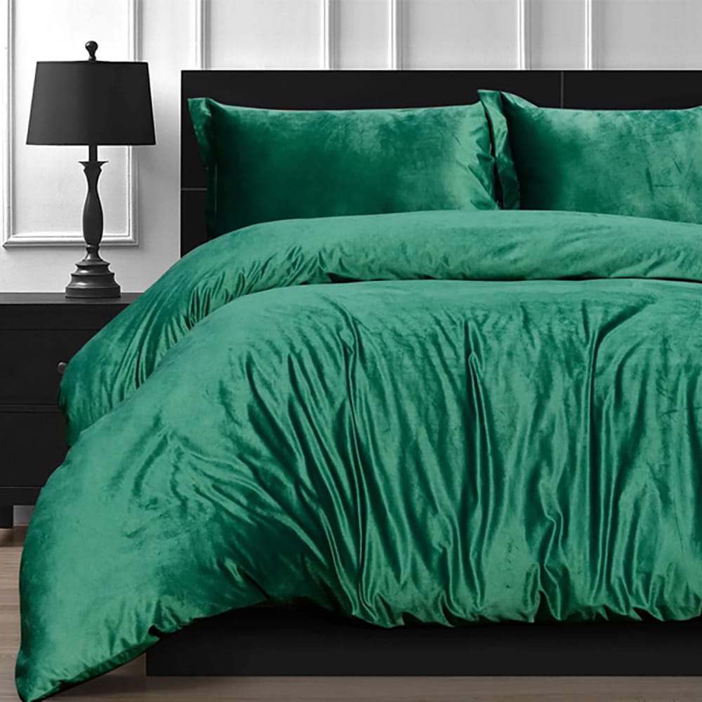 Velvet Quilt Cover - Green — Quilt Covers price in Pakistan