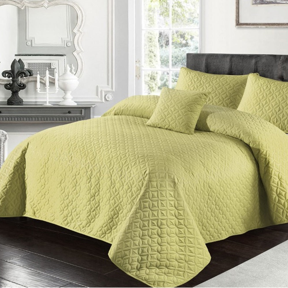 Ultrasonic Quilted Bed Sheet - Olive Green โ Quilted Bed Sheets price in Pakistan