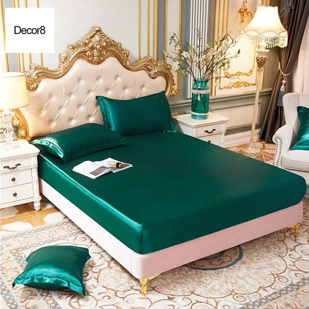 Silk Fitted Sheet - Green — Silk Fitted Sheets price in Pakistan