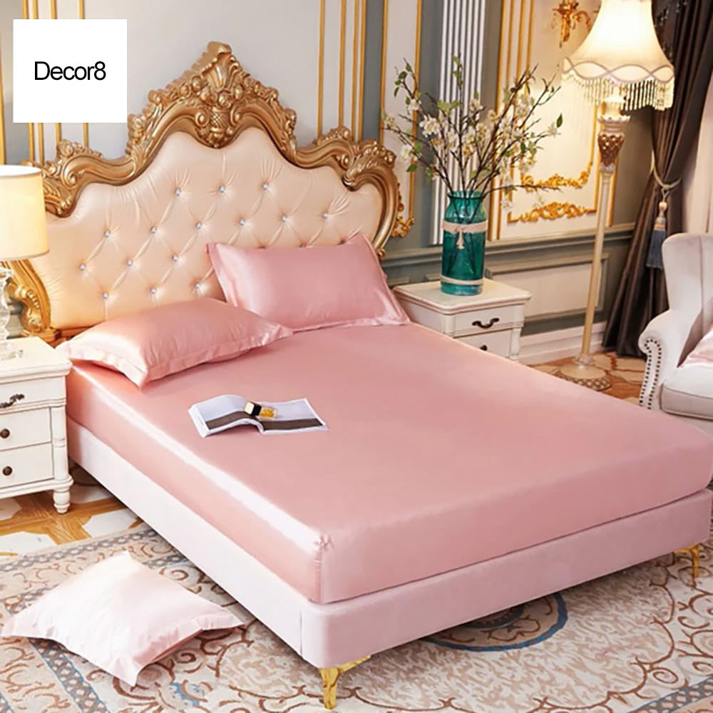 Silk Fitted Sheet - Pink — Silk Fitted Sheets price in Pakistan