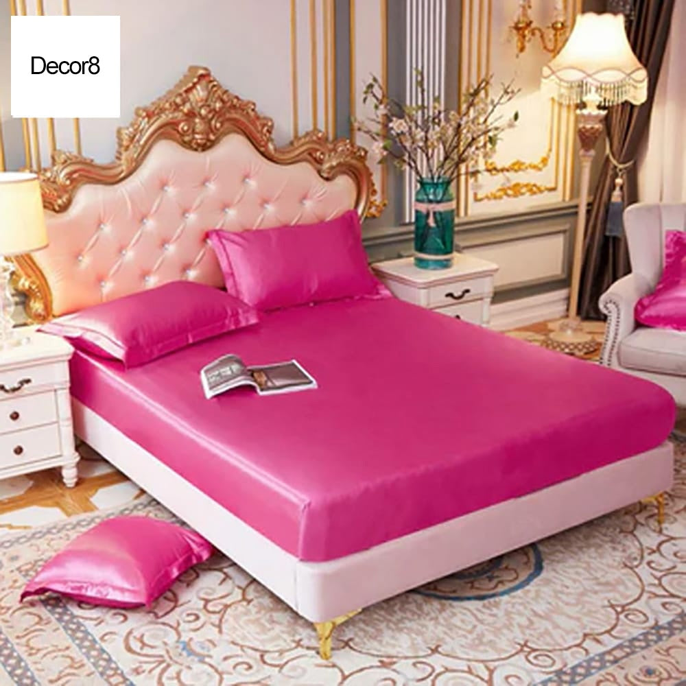Silk Fitted Sheet - Rose Pink — Silk Fitted Sheets price in Pakistan