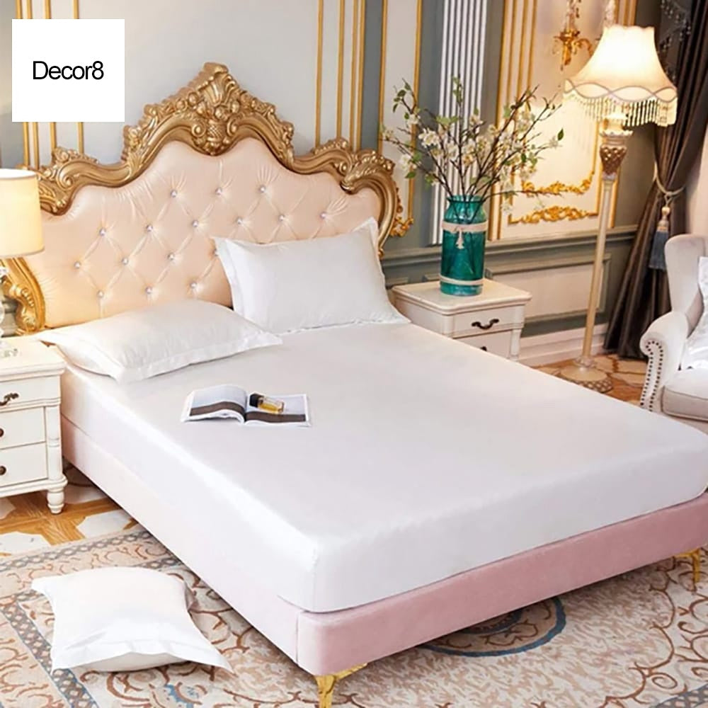 Silk Fitted Sheet - White — Silk Fitted Sheets price in Pakistan
