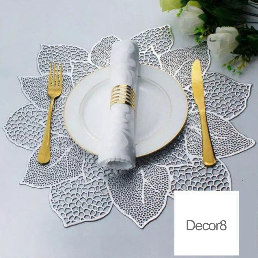 2pcs Coaster Table Mat Set Non-Slip Vinyl Floral Placemats — Table Coasters price in Pakistan