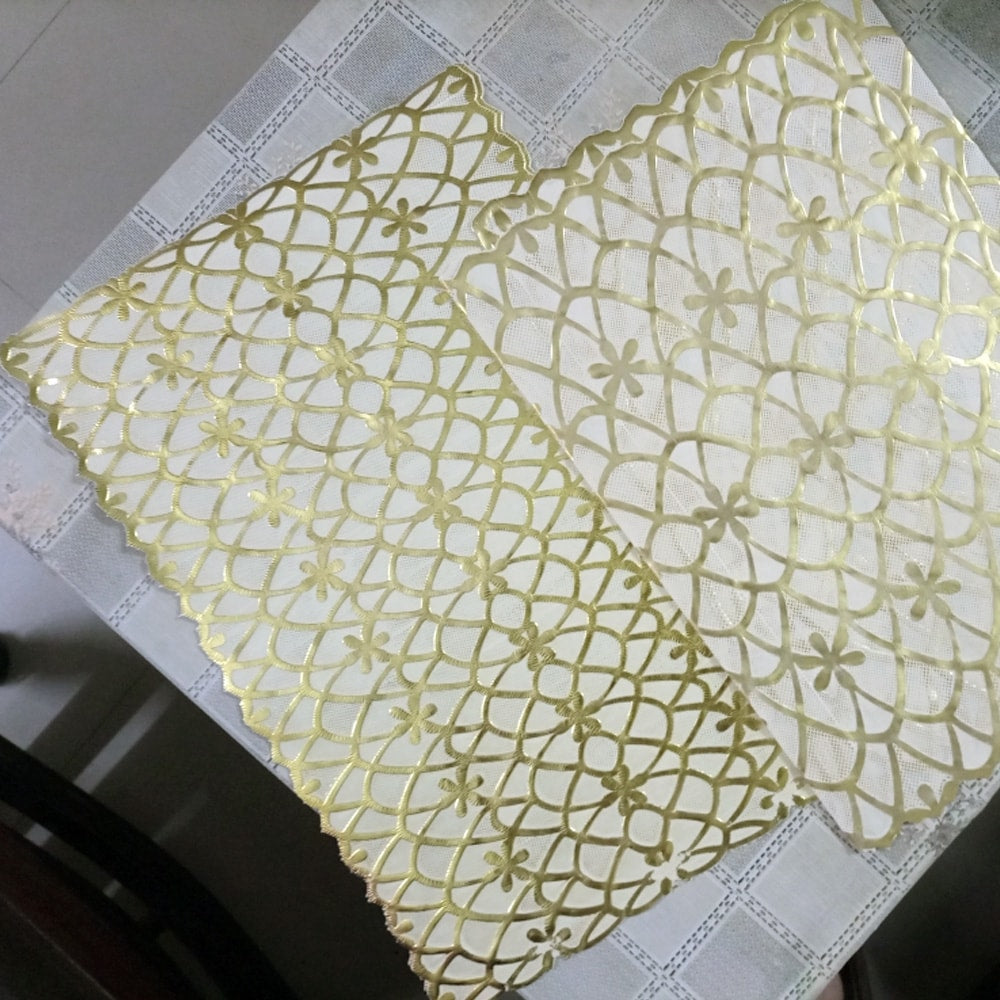 3pcs Coaster Table Mat Set Placemats Coaster Golden Art β Table Mats price in Pakistan