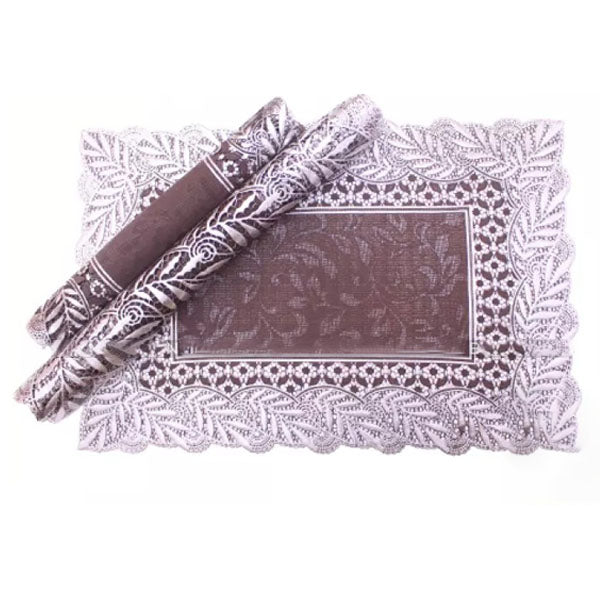 3pcs Coaster Table Mat Set Placemats Dressing Table Coffee Brown — Table Mats price in Pakistan