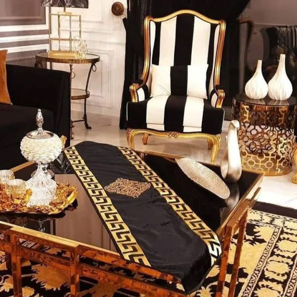 Versace Velvet Table Runner – Black — Table Runners price in Pakistan