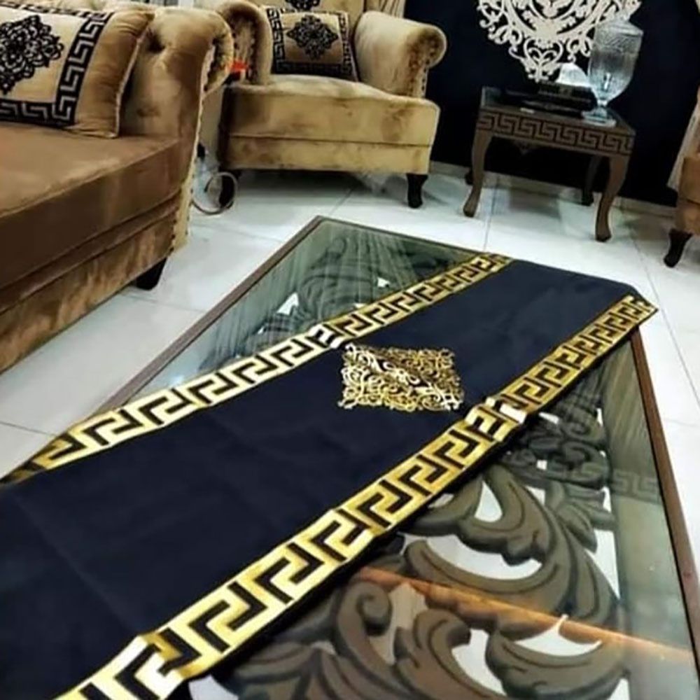 Versace Velvet Table Runner – Dark Blue — Table Runners price in Pakistan