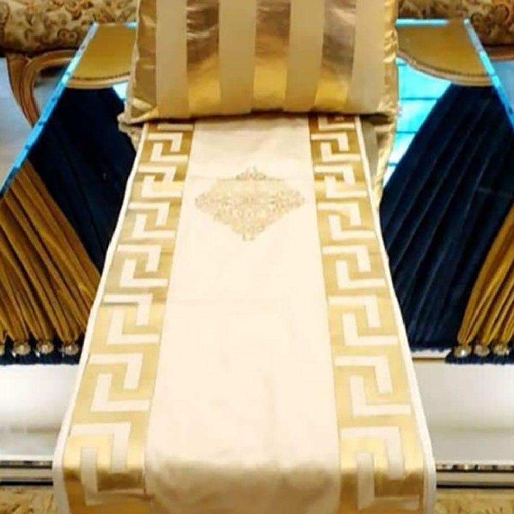 Versace Velvet Table Runner – Off White — Table Runners price in Pakistan