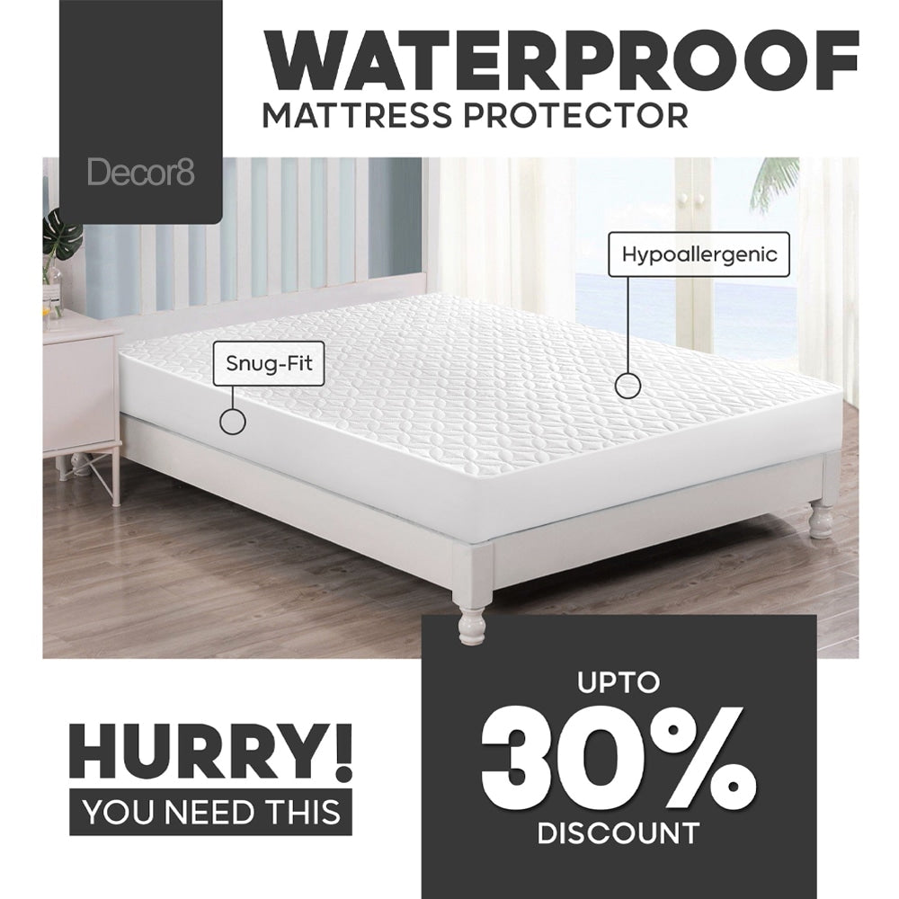 Waterproof Mattress Cover - Microfiber Quilted — Waterproof Mattress Cover price in Pakistan