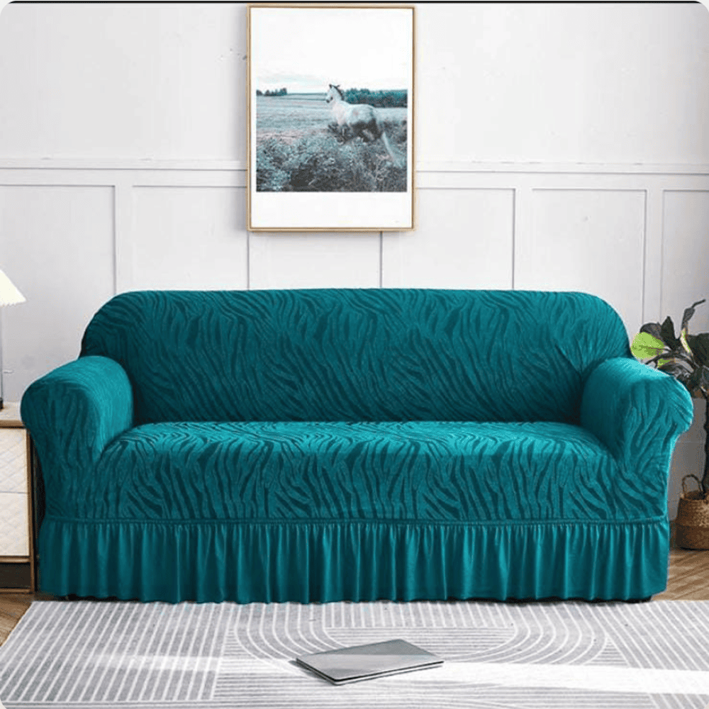 Zebra Sofa Cover - Aqua — Zebra Sofa Covers price in Pakistan