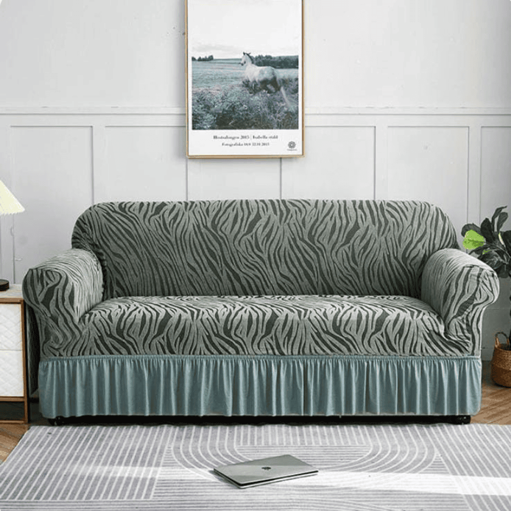 Zebra Sofa Cover - Coral Green — Zebra Sofa Covers price in Pakistan