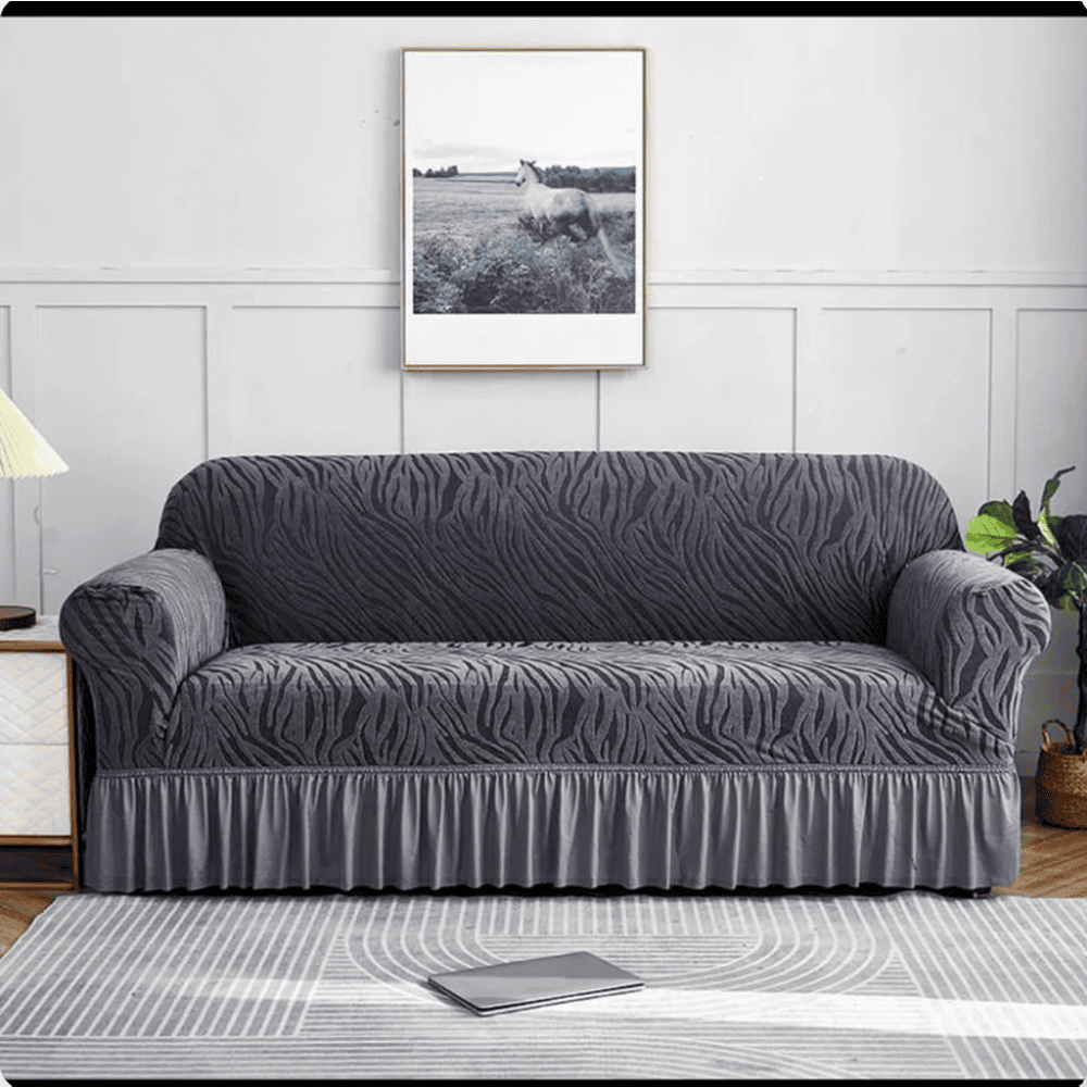 Zebra Sofa Cover - Grey — Zebra Sofa Covers price in Pakistan